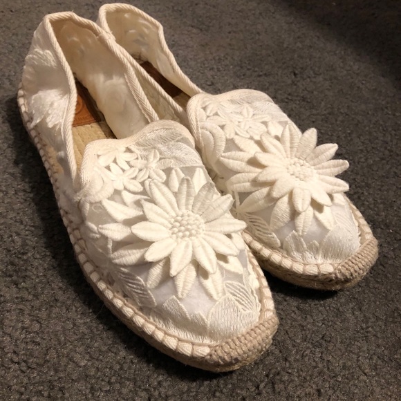 Tory Burch Darian Guipure Lace Espadrilles sz 7.5 - Picture 10 of 16